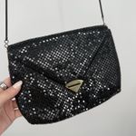 Vintage Black Mesh Metal Crossbody Purse Evening Formal Photo 2