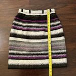 Oscar de la Renta black gray & purple striped knit mini skirt size 0 Photo 6