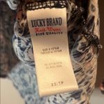 Lucky Brand Women’s Navy Blue Pink Floral Bohemian Boho Cotton Modal Top XS Photo 3