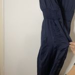 Ramy Brook Navy satin Sleeveless vneck jumpsuit size medium Photo 4