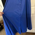 STAUD  Millie Lapis Belted Royal Blue Maxi Shirt Dress size 10 Photo 5