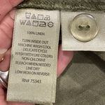 Artisan NY Khaki A-Line Skirt 100% Linen Size 4 Photo 7