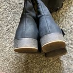 Just Fab Delphina Dark Grey Black Zip Up Round Toe Buckle Boots Size 9 Photo 3