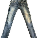 Miss Me Women's Skinny Jeans Medium Wash Blue Distressed 28 Photo 0