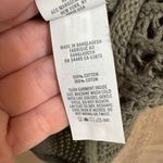 Aerie  Olive Green Crochet Knit Oversized Short Sleeve Sweater Small NWT Photo 4