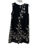 Dress Barn Roz & Ali  Black Floral Embroidered Elegant Shift Sleeveless Dress Sz12 Photo 6