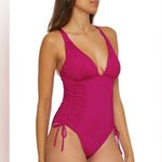 SOLUNA Shirred Delight One Piece Swimsuit, Pink Photo 2