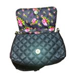 Betsey Johnson Black Quilted Bow Purse Photo 5