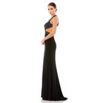 Mac Duggal  68166 Black Floral Sequined Crisscross Bodice Gown‎ Size 2 NWT Photo 1