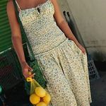 Free People NWT lavender daze floral midi summer dress medium Photo 0