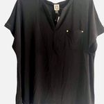 Anne Klein Black Short Sleeve Tunic Top Photo 0