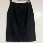 Vintage Black 100% Wool Pencil Skirt Diversity Petite Size 14 Career Wear Photo 4