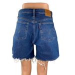 Levi's  Premium Women's Blue Dark Wash Distressed Cutoff Denim Jean Shorts Size M Photo 2