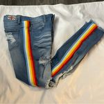 Machine Pour Neuf Mode Rainbowcore Distressed Denim Jean 5/28 Dopamine Pride Blue Photo 0