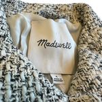 Madewell Button-Front Jacket Tweed Black White Textured Blazer Size 6 Women's Photo 3