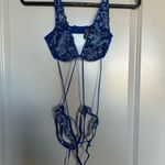 Victoria's Secret  Royal Blue Floral Lace Bralette Photo 1