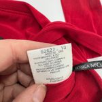 Jessica McClintock  Dress Womens 6 Red Jersey Knit One‎ Shoulder Gown Vintage Photo 4