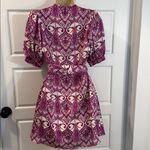 Alexis  Bardot Mini Wrap Dress in Mulberry Palm XS Photo 7