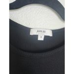 AGOLDE  Bea Cutaway Black Bodysuit Size Medium Ribbed One Sleeve Stretch Photo 4