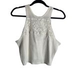 We The Free Free People Size Xs Window Crochet Star Crop Tank Top Ivory Boxy Photo 1