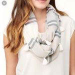 Stella & Dot  Embarcadero Pink Cream Grey Infinity Tassel Scarf, New no tags Photo 1