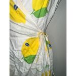United Colors Of Benetton Dress Womens S Lemon Print Wrap Short Sleeve Casual Photo 2