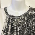 ZARA Asymmetrical Crewneck Short Sleeve Abstract Mix Material Hi/Low Blouse-Med Photo 3