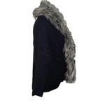 Jessica Simpson Oversized Faux Fur Lined Knit Black Sweater Cardigan Size Small Photo 5