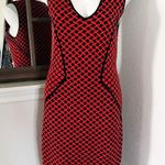NYDJ Dress Knit Sweater Midi Red Black Size 12 MSRP $158.00 Photo 3