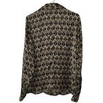 Milano Black & Brown Printed Long sleeve Button Down Shirt(Size Large) Photo 1