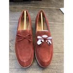 Vionic  Finley Suede Loafer Syrah Size 9.5 M Red Slip On Bow Preppy Photo 2