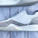 Naturalizer  Gray & White Unison Elastic Lace Leather Fashion Sneaker 9 Photo 4