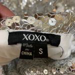 XOXO Silver Sequin Bodycon Small Dress Photo 8