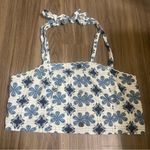 Agua Bendita x Target Coral Tie Faux Button Front Top Photo 1