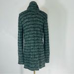 Olive & Oak  Green & Black Striped Cowl Neck Drawstring Sweater Size S Photo 2