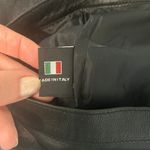 Vera Pelle Vintage Mini Leather Skirt in Black Artisan-made in Italy sz. M/8 Photo 5