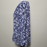Lucky Brand  Blue Batik Mosaic Peasant Blouse Size Medium Photo 5