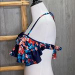 Popreal Floral Ruffle Bikini Top NWT Size M Photo 3