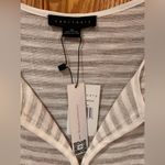 Sanctuary ‎ Curve Elina Metallic-stripe Split-Neck Long Sleeve Tee Shirt Size 2X Photo 6