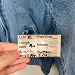 Sam Edelman Mesa High-Pile Fleece Collar Zip-Up Crop Denim Moto Jacket XS Photo 1