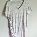 Motherhood Maternity Spacegray V-Neck Side Ruched Maternity Tee 1X Photo 1