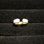 Elegant Gold and White Adjustable Ring NWOT Photo 0