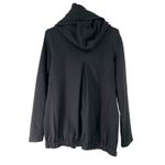 JARBO S /4 hooded stretch sweatshirt jacket Mid Length Luxury Designer womens Black Photo 3