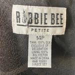 Robbie Bee  Petite decorative Black Silk Top 14p Photo 1