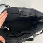 Nine West  solid‎ black shoulder crossbody tote purse with attached keychain Photo 5