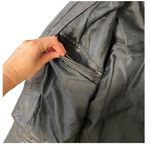 VINTAGE Black Leather Moto Jacket Size L Photo 8