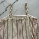 Alexis  Dimma Striped Linen Mini Dress with Braided Belt Sz S Resort wear coastal Photo 7