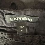 EXPRESS Short Skirt Womens 8 Black Eyelet Embroidered Tiered Cottage BOHO Photo 5