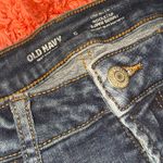 Old Navy Women's Dark Blue Distressed Skinny Jeans Photo 1