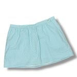 Lilly Pulitzer Mimosa Seersucker Striped Mini Skirt Aqua Teal Blue White XL Photo 12